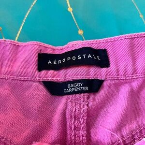 Aeropostale Vibrant Pink Carpenter Pants